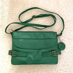 Fiorelli Green Leather Crossbody Purse